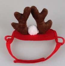 Load image into Gallery viewer, Dogs Cat  Reindeer Headband Cap For Cat Xmas Costume  Hair Decor  Pet Elk Antlers Cute Hats Puppy Deer Horns Caps Headdress