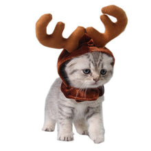 Load image into Gallery viewer, Dogs Cat  Reindeer Headband Cap For Cat Xmas Costume  Hair Decor  Pet Elk Antlers Cute Hats Puppy Deer Horns Caps Headdress