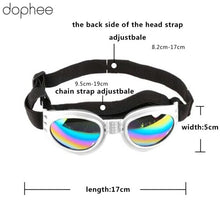 Load image into Gallery viewer, dophee Dog Goggles UV Sunglasses Foldable Pet Dog Glasses Medium Large Dog Pet Glasses Pet Eyewear Waterproof Pet Supplies