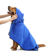 Load image into Gallery viewer, 1Pc Super Water Absorbent Quick Dry Puppy Dog Bathrobe Bath Drying Towel Pet Supply