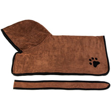 Load image into Gallery viewer, 1Pc Super Water Absorbent Quick Dry Puppy Dog Bathrobe Bath Drying Towel Pet Supply