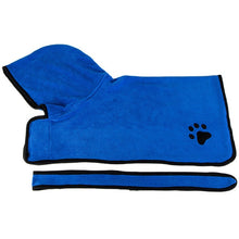 Load image into Gallery viewer, 1Pc Super Water Absorbent Quick Dry Puppy Dog Bathrobe Bath Drying Towel Pet Supply